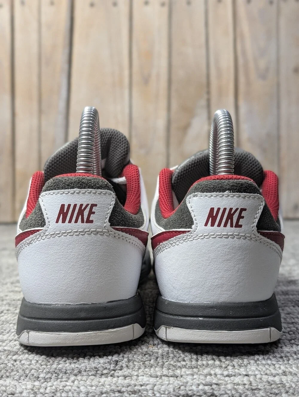 Nike 6.0 Mogan 2 Jr. Skate Shoe - Gray/Red - Size 4Y/6 Women - 386652-017